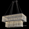 Crystal square modern chandeliers pendant lights